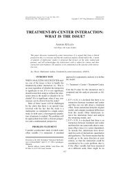 treatment-by-center interaction: what is the issue? - Drug Information ...