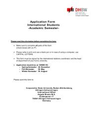 Application Form International Students -Academic Semester-