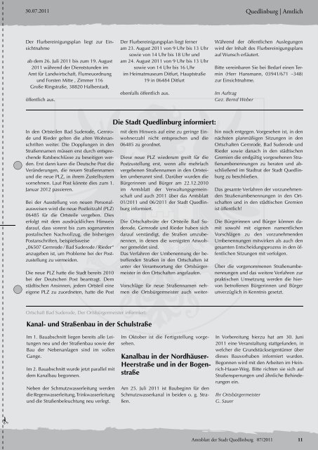 amtsblatt - Quedlinburg