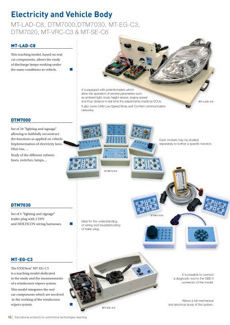 Educational Products for Automotive Technology ... - Exxotest