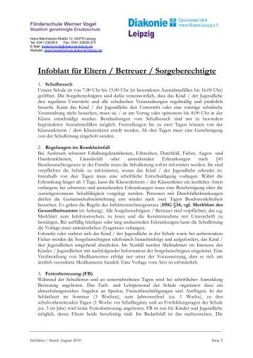 Infoblatt für Eltern / Betreuer / Sorgeberechtigte - Diakonie Leipzig