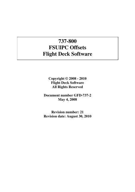 fsuipc offsets fsuipc offsets
