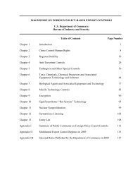 appendix i - Bureau of Industry and Security - Department of ...