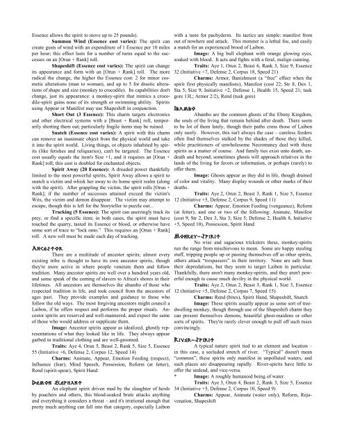 Vampire: the Ebony Kingdom - MrGone's Character Sheets