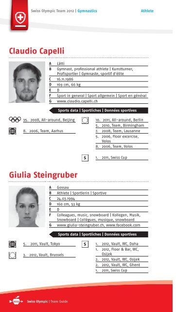 team guide - Swiss Olympic