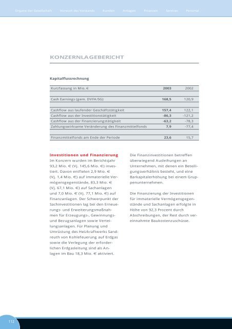 Geschäftsbericht 2003 - N-ERGIE Aktiengesellschaft