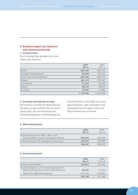Geschäftsbericht 2003 - N-ERGIE Aktiengesellschaft