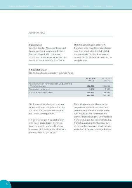 Geschäftsbericht 2003 - N-ERGIE Aktiengesellschaft