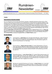 Rumänien- Newsletter 01.03.2012 - Deutsch Rumänisches Forum