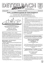 Amts- und Mitteilungsblatt der Stadt Dettelbach