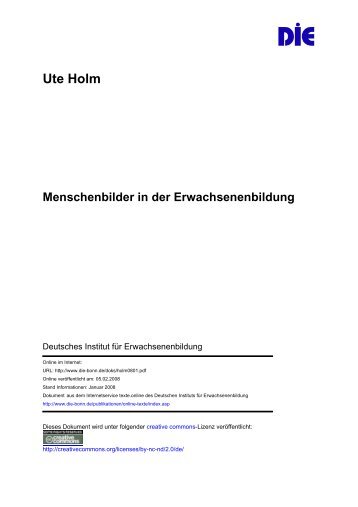 Menschenbilder in der Erwachsenenbildung - Deutsches Institut für ...