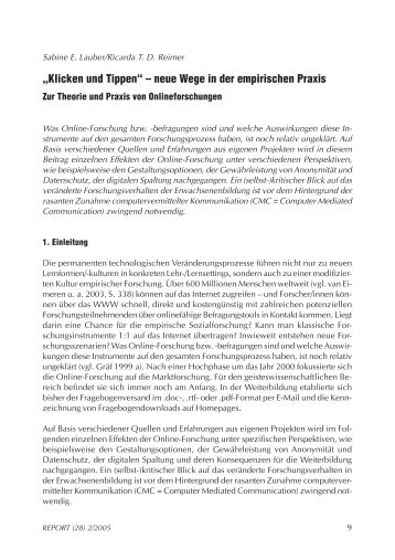 Volltext (PDF) - Deutsches Institut für Erwachsenenbildung