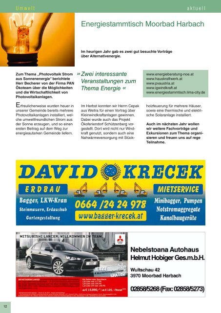 Gemeindezeitung - Gemeinde Moorbad Harbach