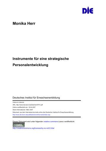 Monika Herr Instrumente für eine strategische Personalentwicklung