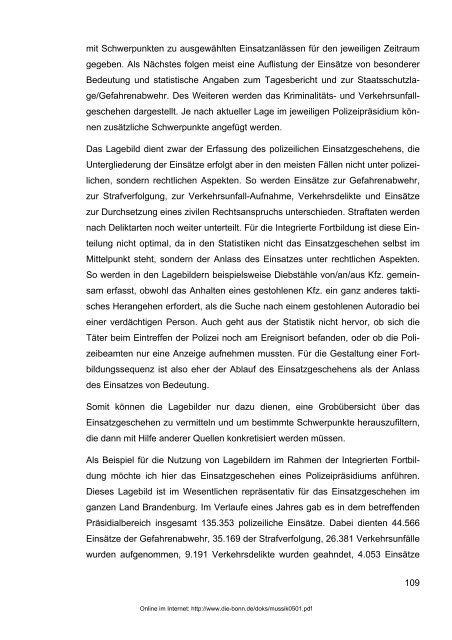 Möglichkeiten und Grenzen der Integrierten Fortbildung der Polizei ...