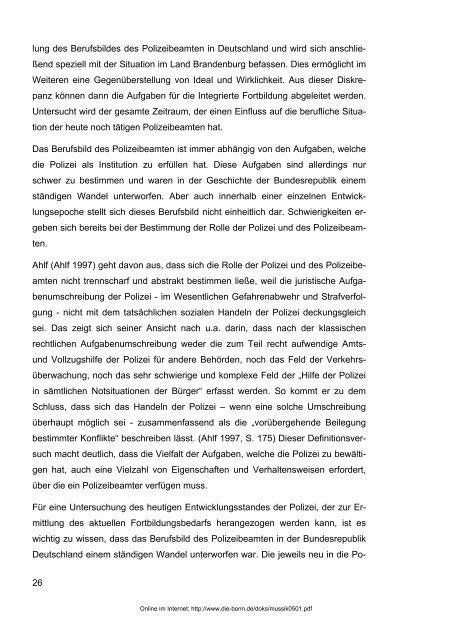Möglichkeiten und Grenzen der Integrierten Fortbildung der Polizei ...