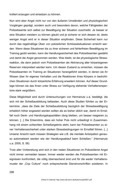 Möglichkeiten und Grenzen der Integrierten Fortbildung der Polizei ...