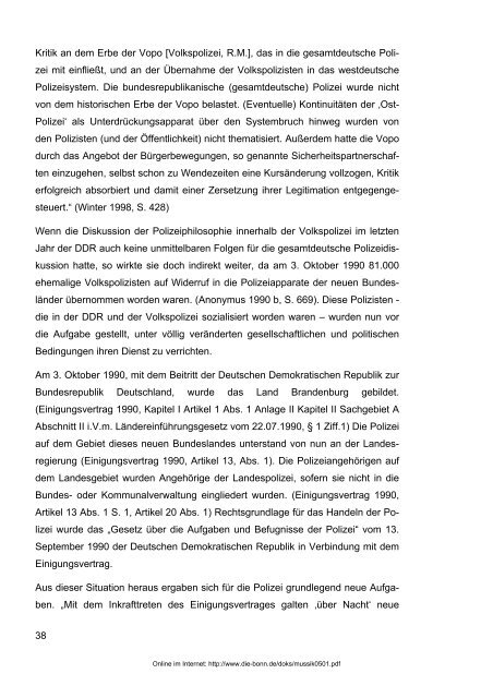 Möglichkeiten und Grenzen der Integrierten Fortbildung der Polizei ...