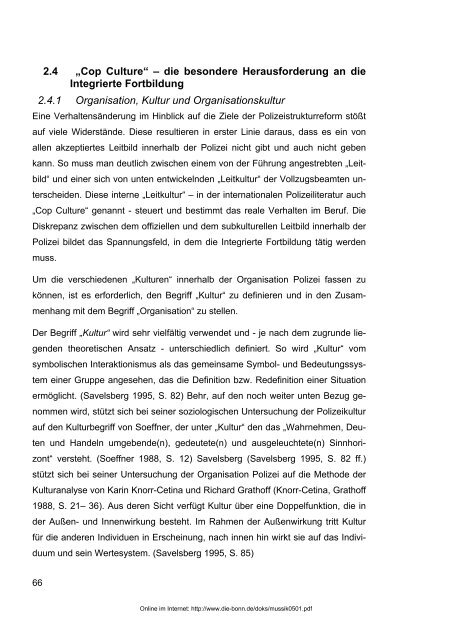 Möglichkeiten und Grenzen der Integrierten Fortbildung der Polizei ...