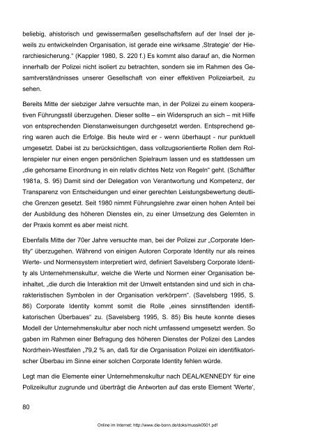 Möglichkeiten und Grenzen der Integrierten Fortbildung der Polizei ...