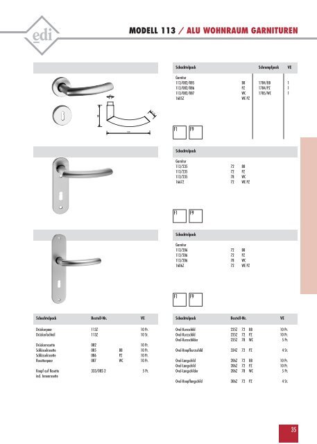 modell 103 / alu wohnraum garnituren - Dieckmann