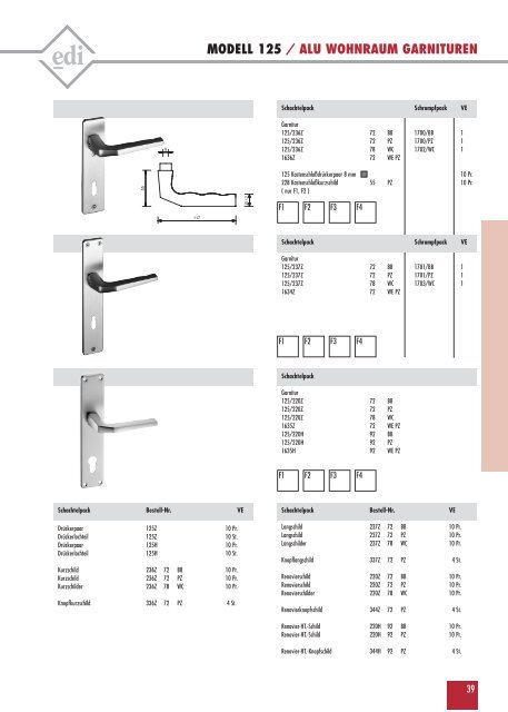 modell 103 / alu wohnraum garnituren - Dieckmann