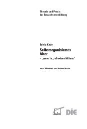 Selbstorganisiertes Alter - Deutsches Institut für Erwachsenenbildung