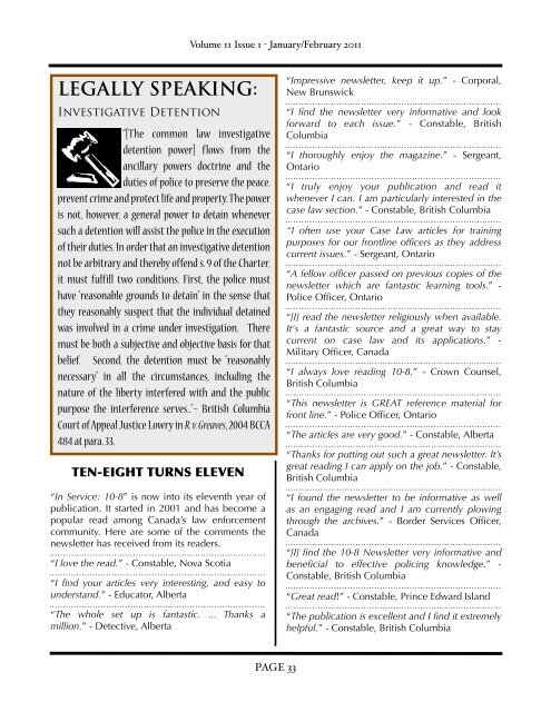 legally speaking - Justice Institute of British Columbia