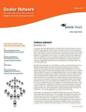 Dealer Network - Baker Tilly