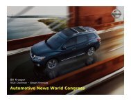 Bill Krueger Vice Chairman ? Nissan Americas - Automotive News