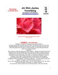 Newsletter 3. Quartal 2012 Jin Shin Jyutsu Vorarlberg
