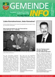 Liebe Kematnerinnen, liebe Kematner! - Kematen an der Krems ...