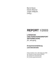 REPORT 1/2003 - Deutsches Institut für Erwachsenenbildung