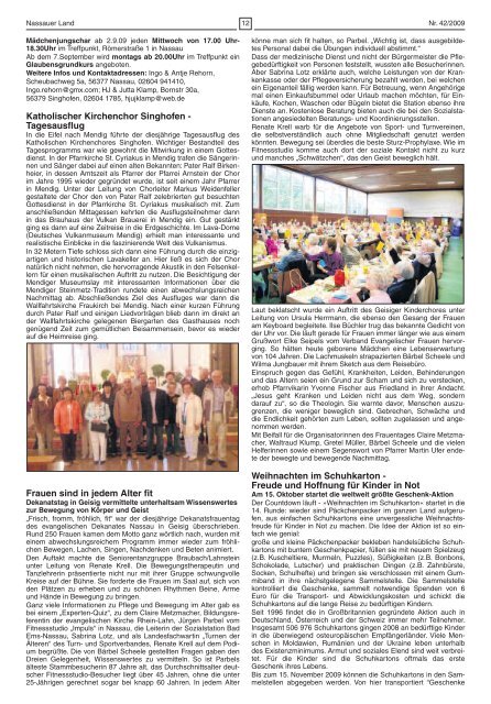 Mitteilungsblatt Ausgabe 42 - Verbandsgemeinde Nassau