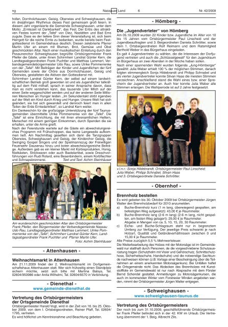 Mitteilungsblatt Ausgabe 42 - Verbandsgemeinde Nassau