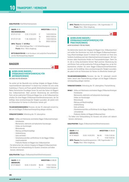 LAGER / LOGISTIK / EXPORT / TRANSPORT - bfi Wien