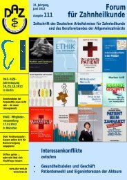 Forum für Zahnheilkunde 111 (als PDF) - Deutscher Arbeitskreis für ...