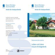 Leben mit dem neuen Kniegelenk - Sana Kliniken Sommerfeld