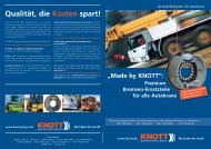 „Made by KNOTT“: Premium Bremsen-Ersatzteile für alle Autokrane