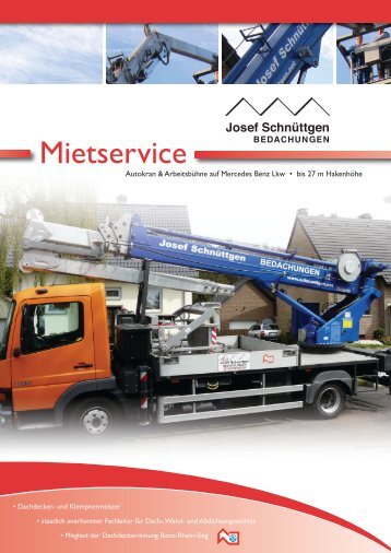 Mietservice - Josef Schnüttgen Bedachungen GmbH & Co. KG