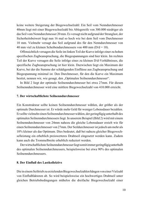 Die Berechnung der Lebensdauer von laufenden Drahtseilen