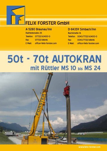 mit Rüttler MS 10 bis MS 24 - FELIX FORSTER GmbH