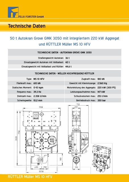 mit Rüttler MS 10 bis MS 24 - FELIX FORSTER GmbH