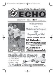 Umbruch_Ausgabe_08: Umbruch_Ausgabe_01 - BC Aichach