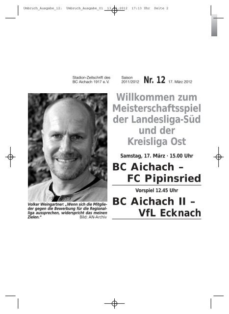 bca-aktuell - BC Aichach