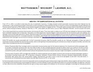 matthiesen wickert lehrer, sc - Insurance Litigation Attorneys ...