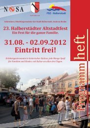 23. Halberstädter Altstadtfest Ein Fest für die ganze Familie. 31.08.