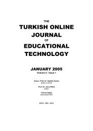 Age - TOJET the Turkish online journal of educational technology