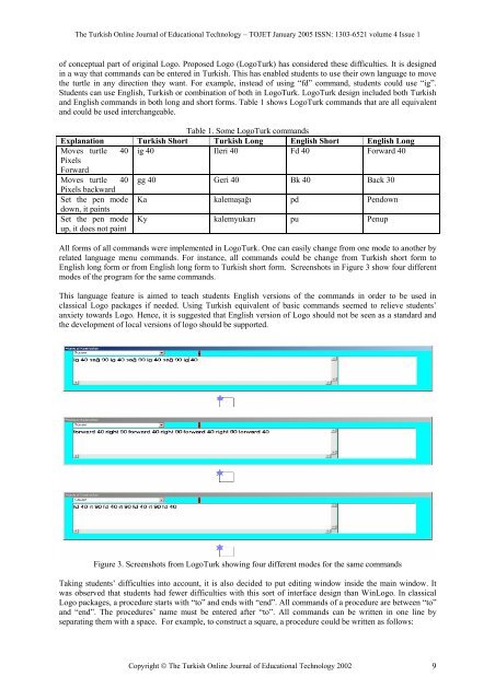 Age - TOJET the Turkish online journal of educational technology