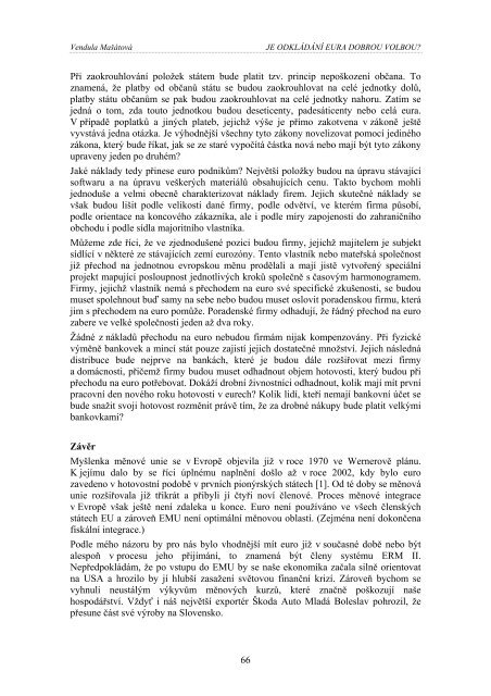 Sborník 2009 díl 2. - Fakulta informatiky a managementu - Univerzita ...